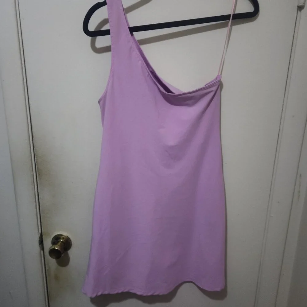Abercrombie & Fitch 1 Shoulder Traveler Mini Dress Size Medium - Picture 7 of 8
